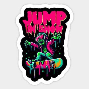 Jump in Znow Sticker